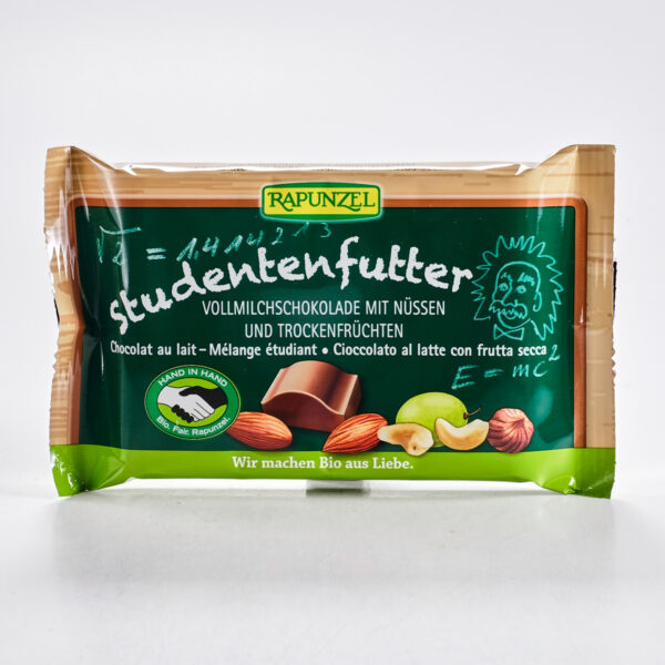Piimašokolaad puuviljade ja pähklitega 100g Rapunzel